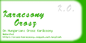 karacsony orosz business card