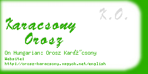 karacsony orosz business card